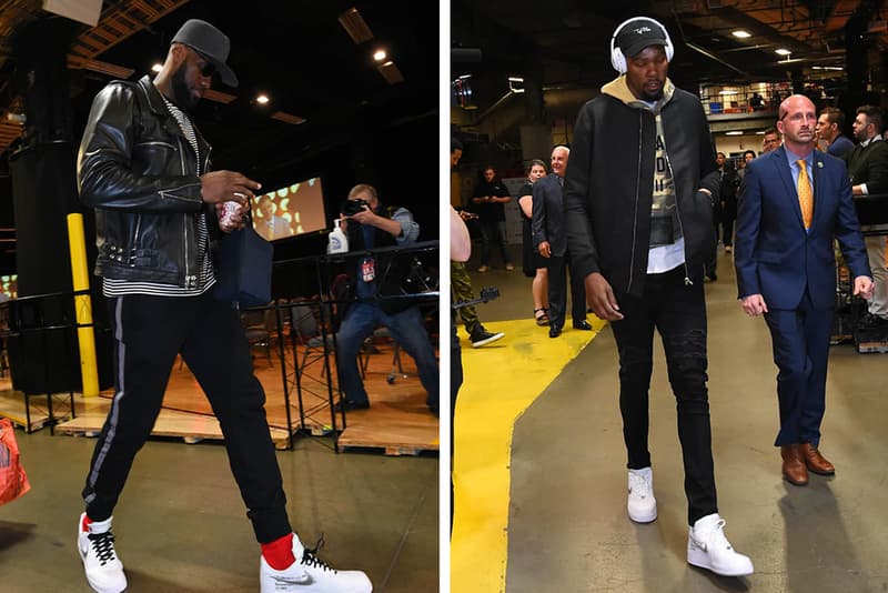 lebron james wearing air force 1