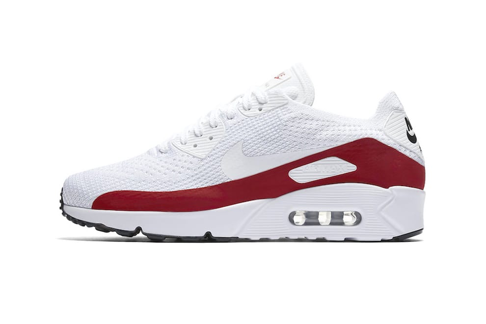 Nike Air Max 90 Ultra 2.0 Flyknit White and Red | HYPEBEAST
