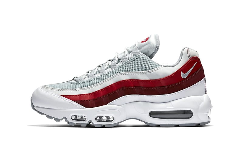 Air max 95 white sale red grey