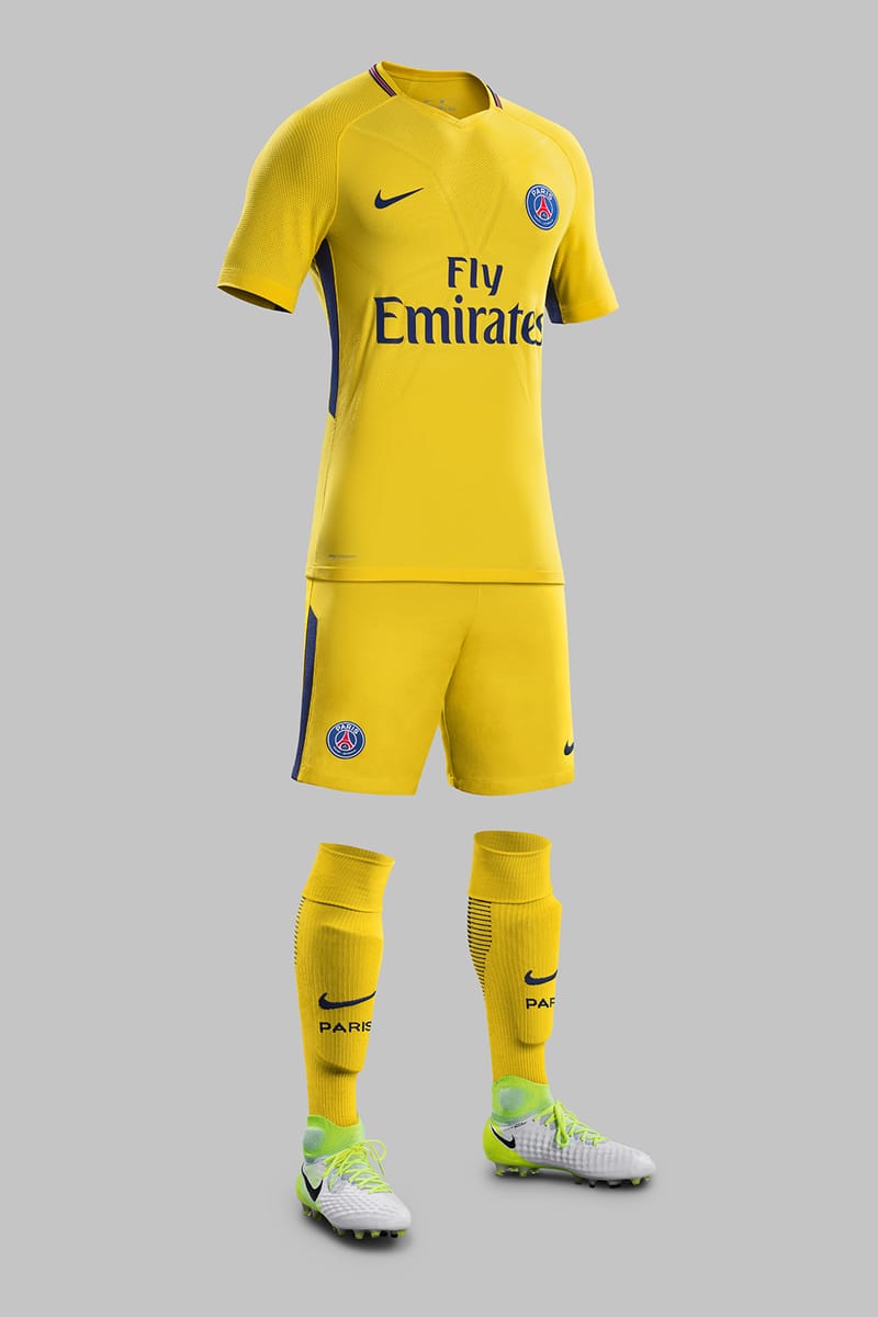 Paris Saint-Germain 2017/18 Nike Away Kit Yellow | Hypebeast