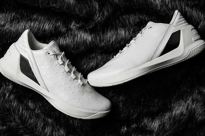 Under Armour Curry 3 Low White Ostrich Skin | Hypebeast
