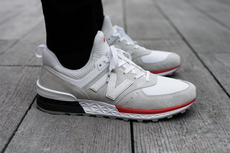 New balance 574 outlet sport white red