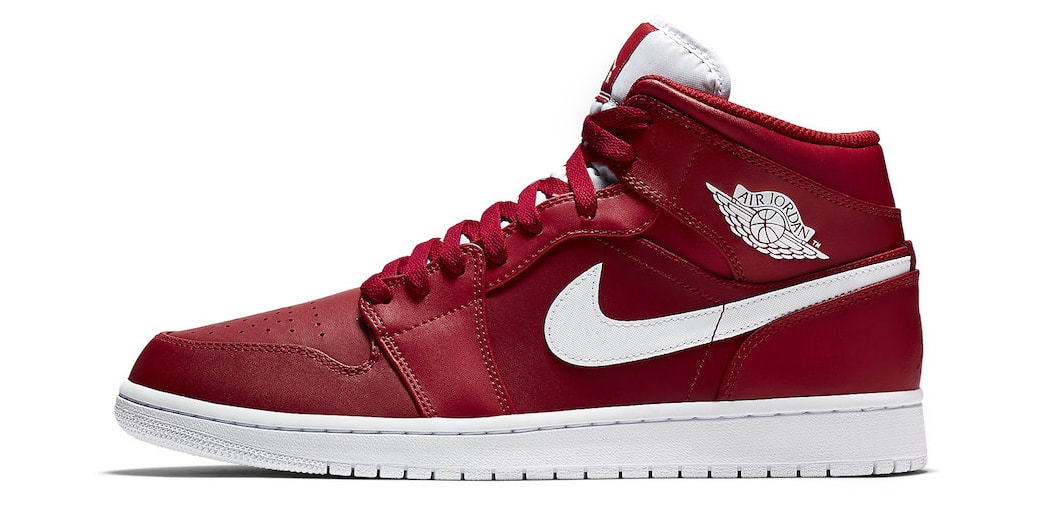Air Jordan 1 Mid "University Red" Colorway Hypebeast