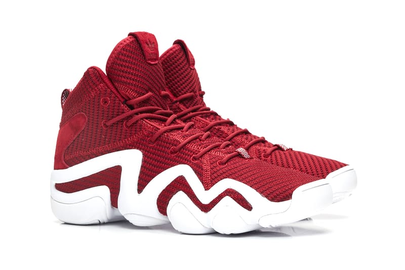 Adidas crazy low sale explosive primeknit white burgundy