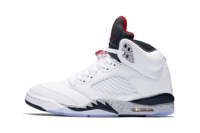 Jordan 5s store white cement