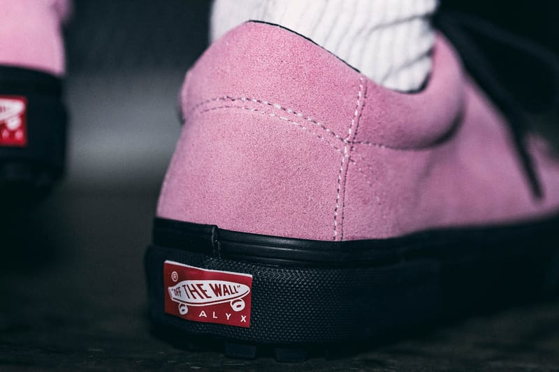 Pink vans 2025 black sole