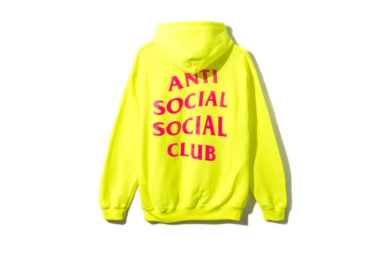 Anti Social Social outlet Club 5:44 AM Hoodie Neon Yellow