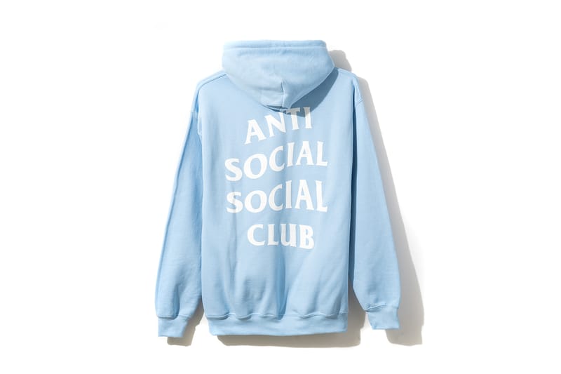 Anti social social club light blue hoodie sale