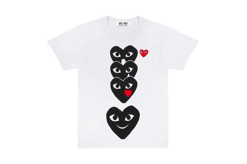 Comme des garcons play hotsell tee shirts