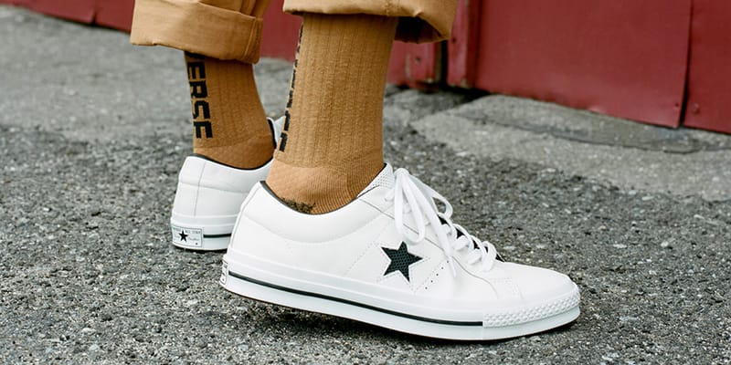 Converse perforated sale leather