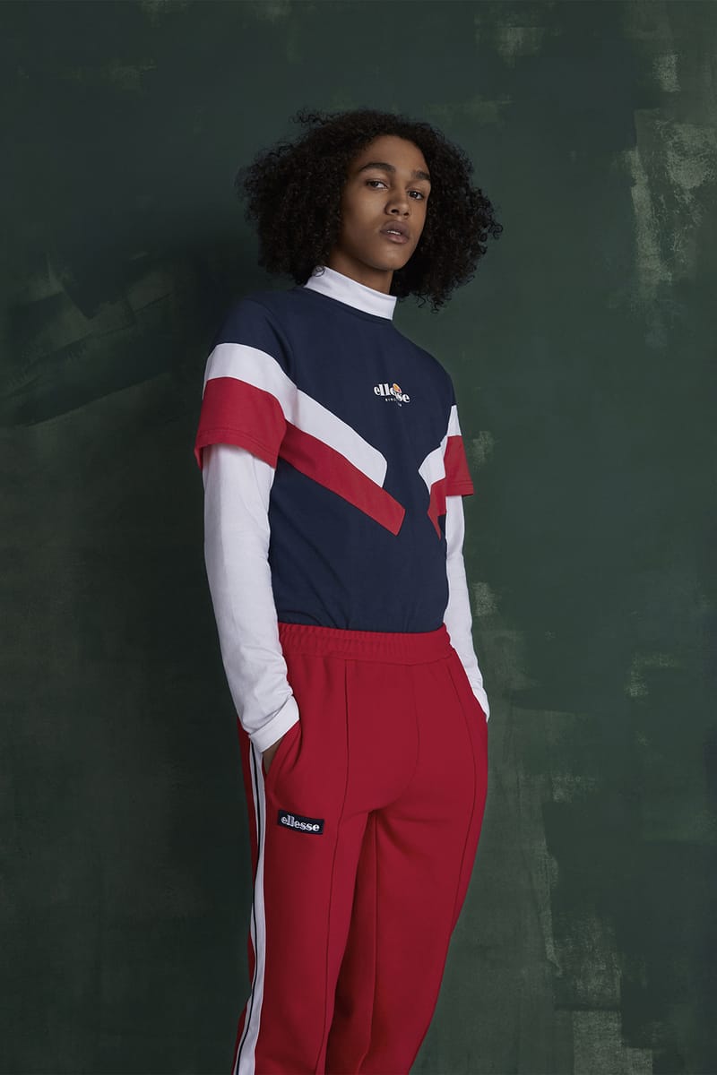 Ellesse best sale red tracksuit