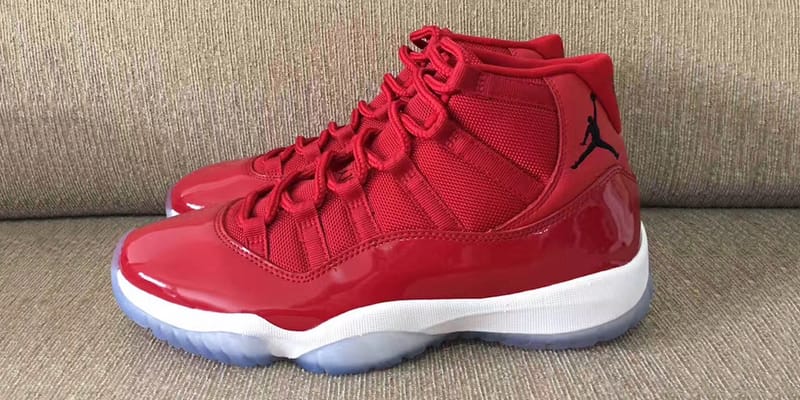 Air jordan 11 hot sale retro gym red