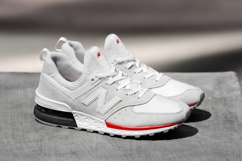 New balance 574s outlet black red