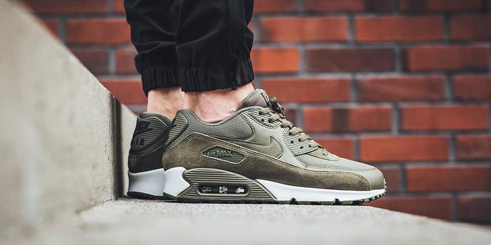 nike air max 90 leather medium olive