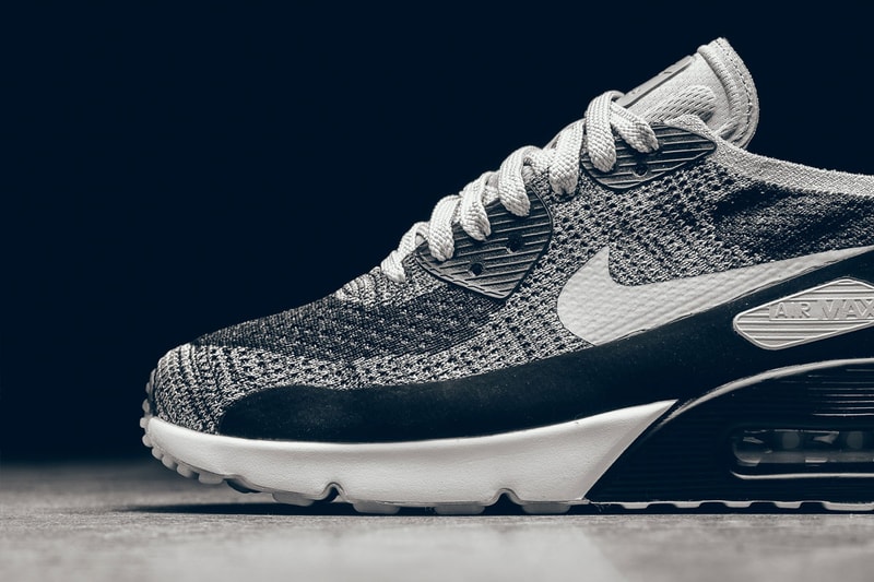 nike air max 90 ultra 2.0 flyknit black white