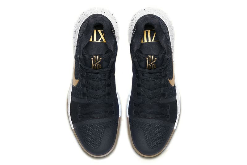 kyrie 3 black and gold