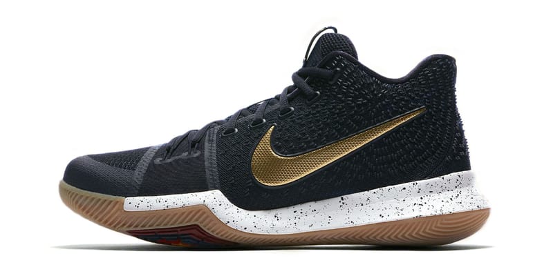 Nike Kyrie 3 in Black White and Gold Release Hypebeast