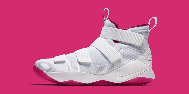 Lebron soldier 11 store pink and white