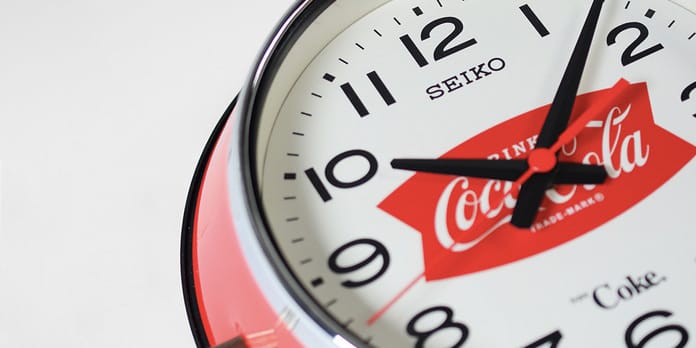 Seiko coca 2025 cola clock