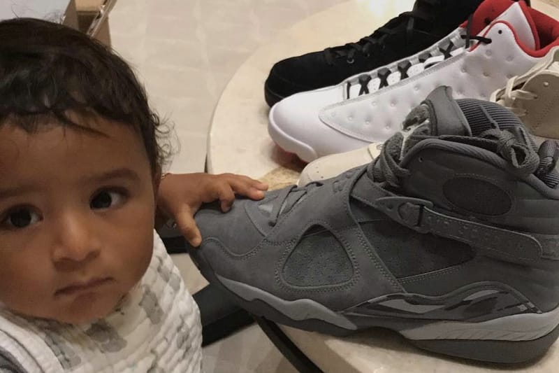 Jordan 8 cool on sale grey on feet