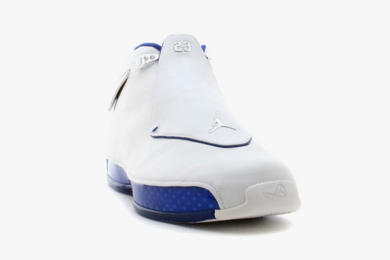 Jordan 18 hotsell blue and white