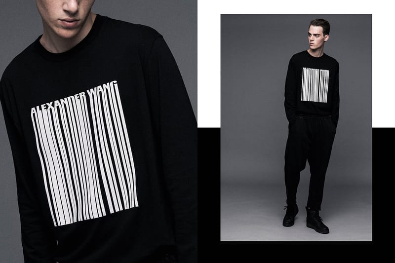 Fashion alexander wang barcode hoodie