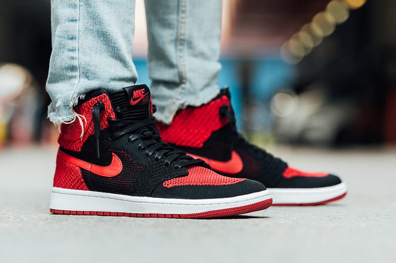 Air jordan 1 flyknit sale bred