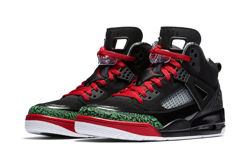 Jordan spizike green white on sale red