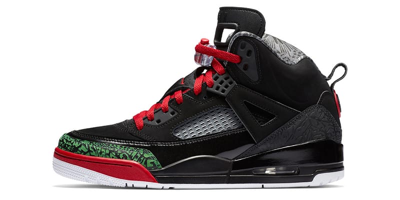 Green black and red 2024 jordans