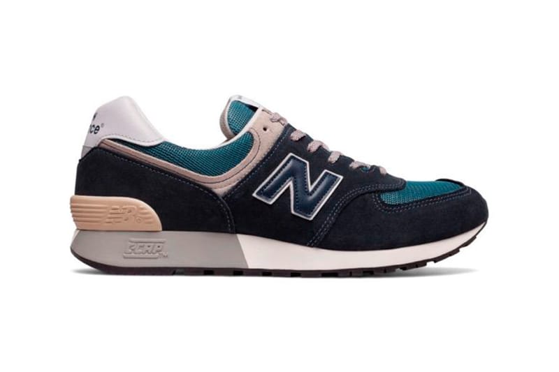 New balance 574 dark shop navy with marred blue