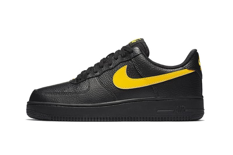 Nike air force black yellow best sale