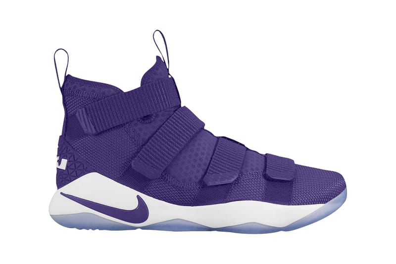 Lebron soldier 10 on sale black and purple