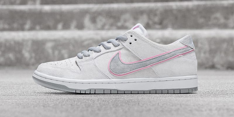 Ishod Wair's Nike SB Dunk Low Pro in Grey, White & Pink | Hypebeast