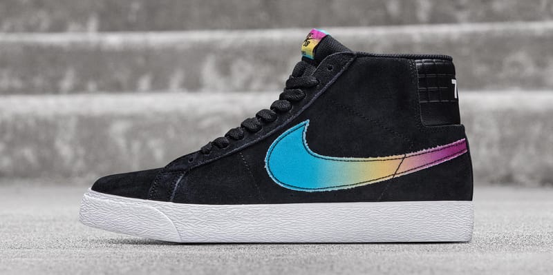 【NIKE】Nike Sb Zoom Blazer Mid Skate Shoe Nike SB Zoom Blazer Mid Premium Black & White Skate Shoes