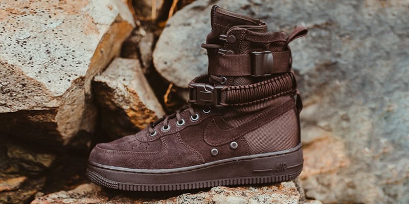 Nike air force 1 high sale brown leather