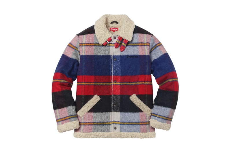 Supreme plaid outlet jacket