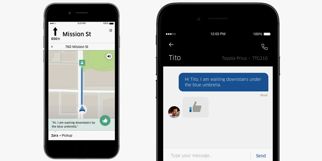 Uber Introduces an In-App Messaging Feature | Hypebeast
