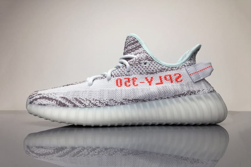 Yeezy 350 v2 zebra best sale blue tint