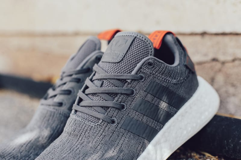 Nmd r2 grey on sale orange