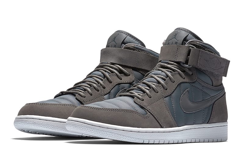 Grey jordans 2025 with strap