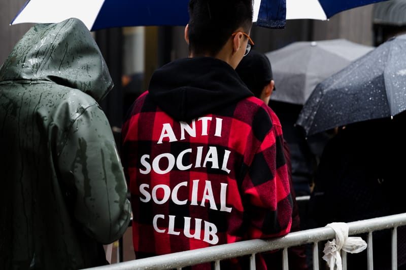 Fake anti social shop social club hoodie