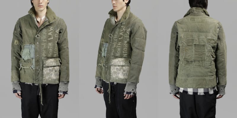 Greg Lauren Destroyed Duffle Retro Jacket Available for Greg Lauren Destroyed Duffle Retro Jacket Available for