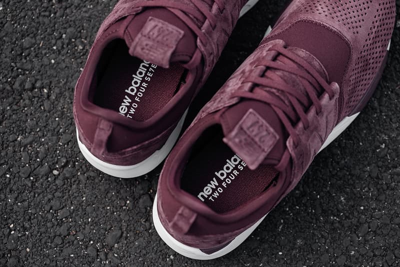 burgundy and white new balance