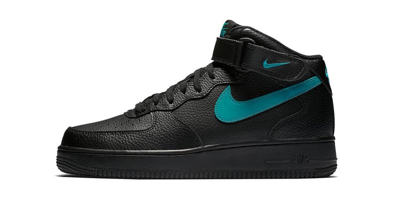Nike Air Force 1 ハイカット ブラック/アクア nike-air-force-1-leather-pack-