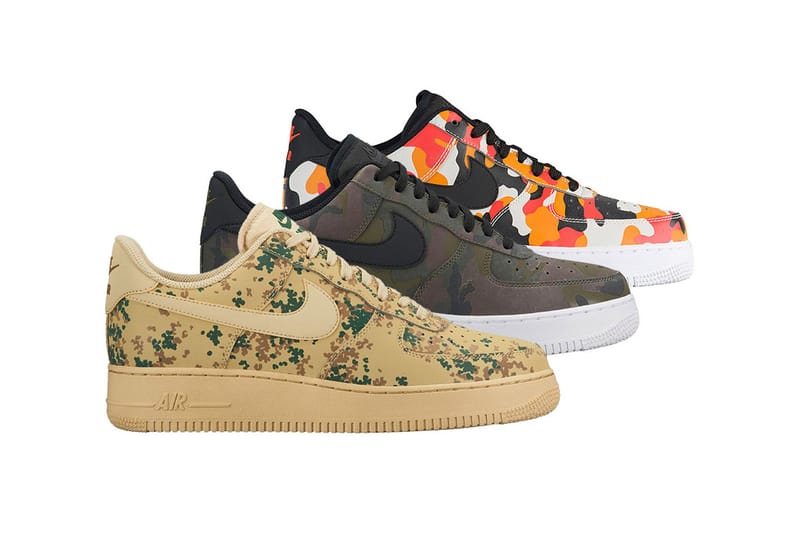 Nike camo air store force ones