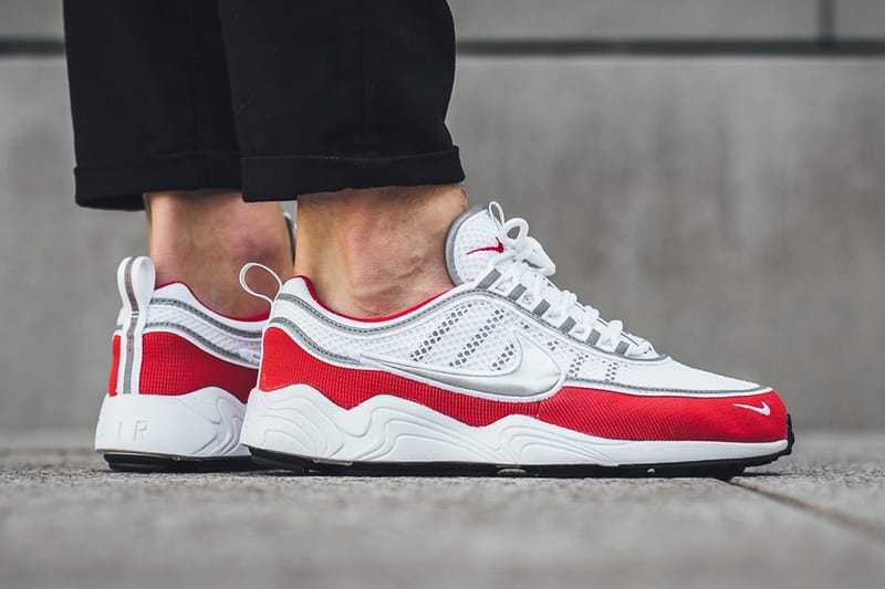 Nike silver red sale