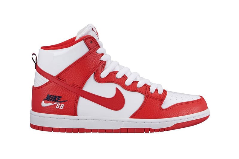 Nike sb best sale dunk high red