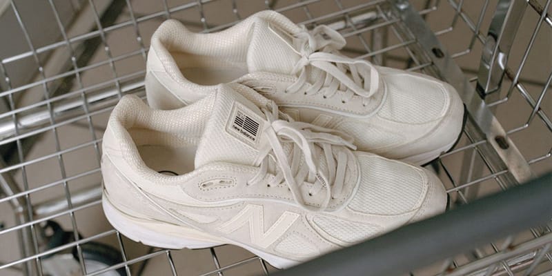 Stussy x New Balance 990v4 Cream Colorway | Hypebeast