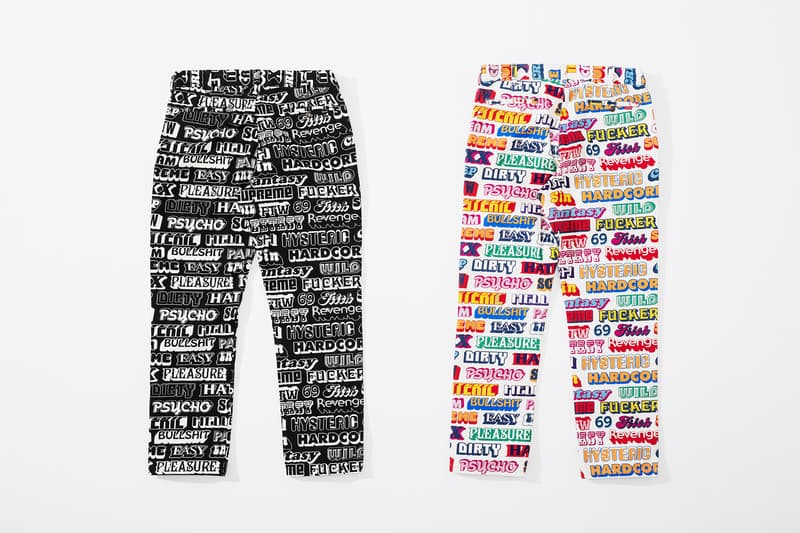 supreme hysteric glamour pants