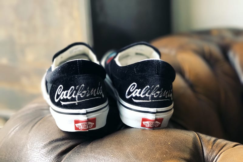 Embroidered vans store slip ons